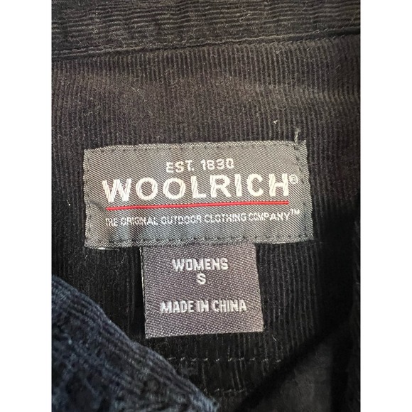 Woolrich | Woolrich Womens Black Corduroy Outdoorsy Button Down Shirt - Picture 3 of 6